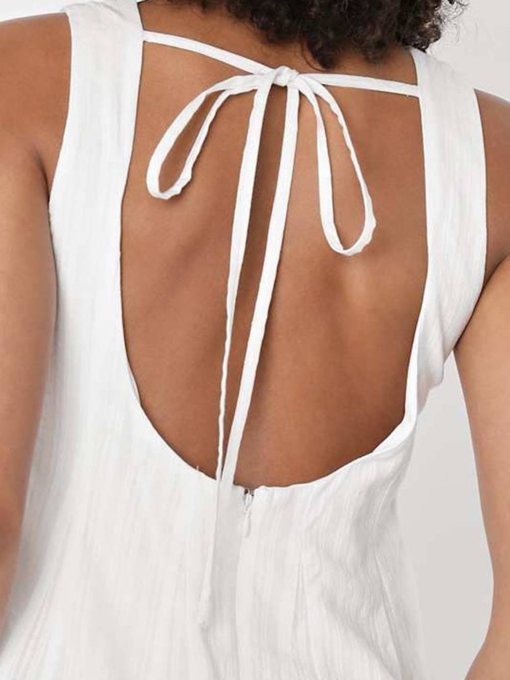 Lulus Charming Perfection White Tie-Back Mini Shift Cotton Dress - Picture 4 of 14